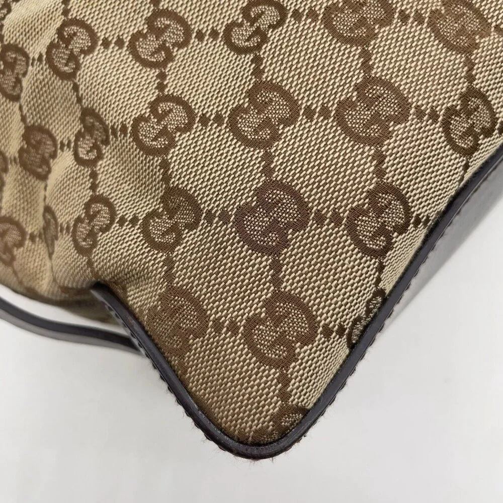 ❌SOLD❌ Authentic Gucci GG Canvas/Leather Buckle Tote Bag - Picture 11 of 17